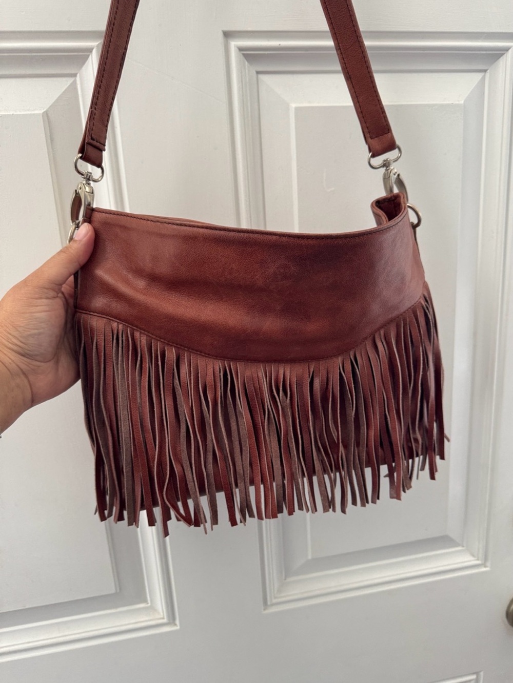 Beautiful leather Lemmi and Sipho Capetown purse with tassels is to die for